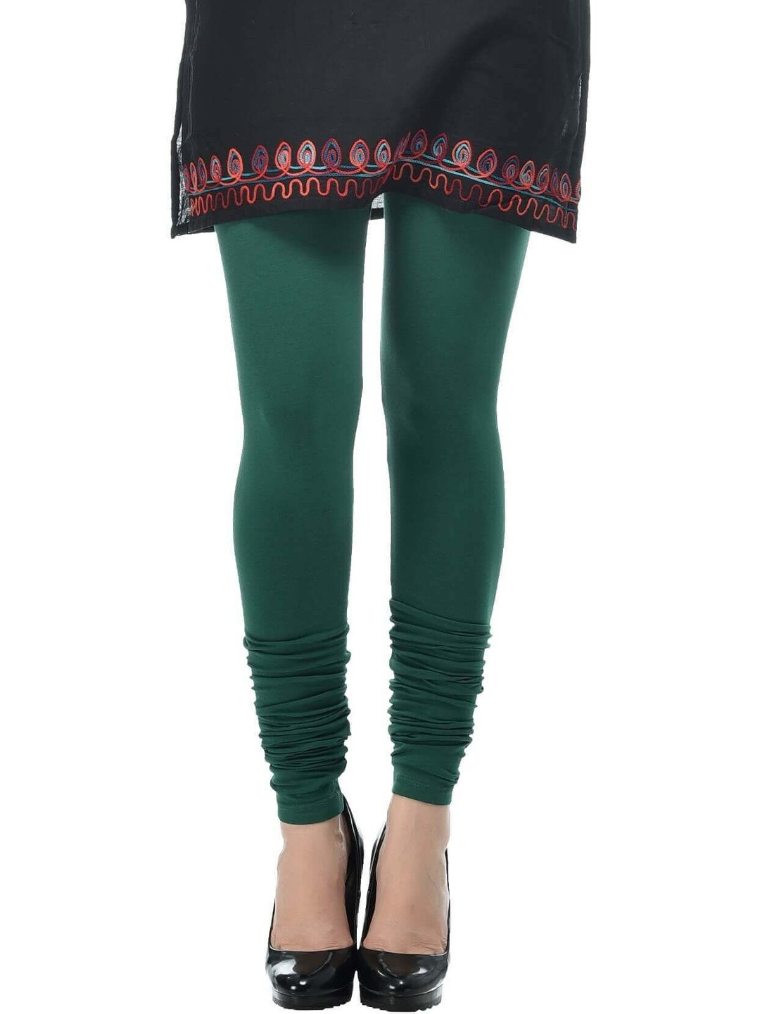 Frenchtrendz Women Cotton Blend Solid Churidar Length Leggings