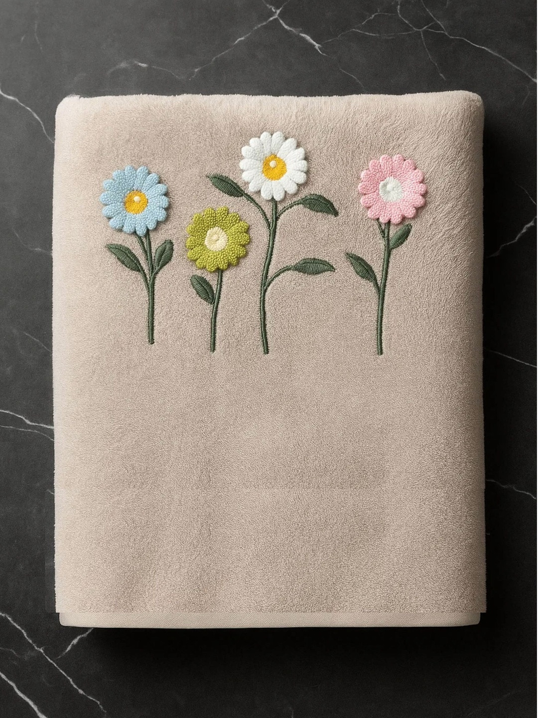 DIVYAM - JOY OF COMFORT Women Taupe & Beige 1 Printed Terry Cotton 450 GSM Bath Towel