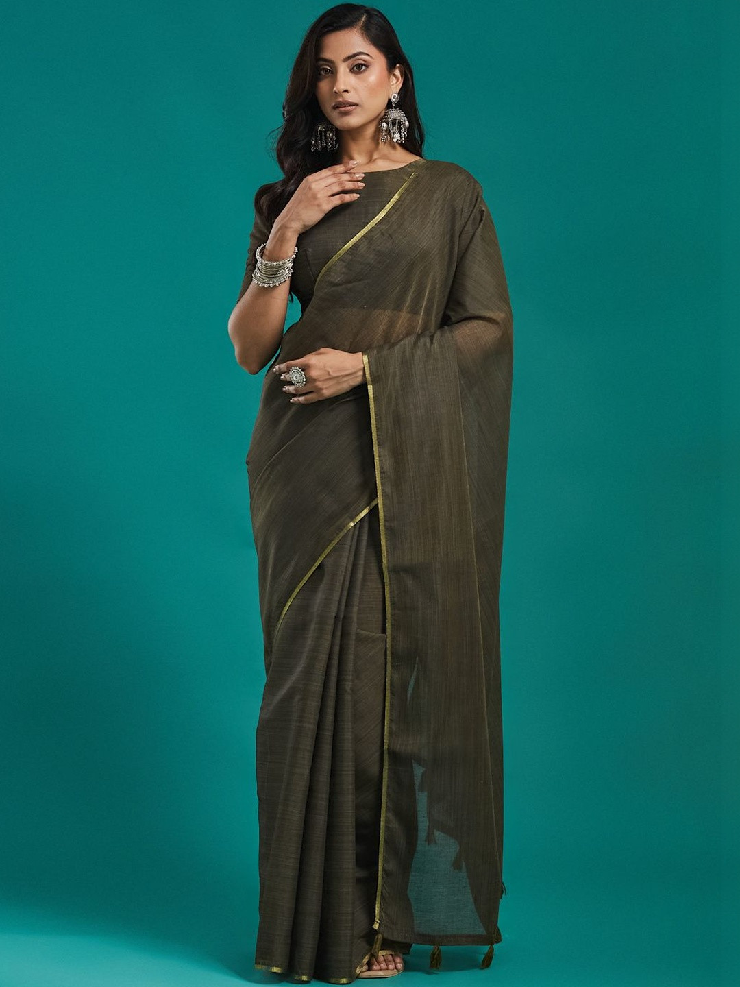 kasee Woven Design Jute Silk Saree
