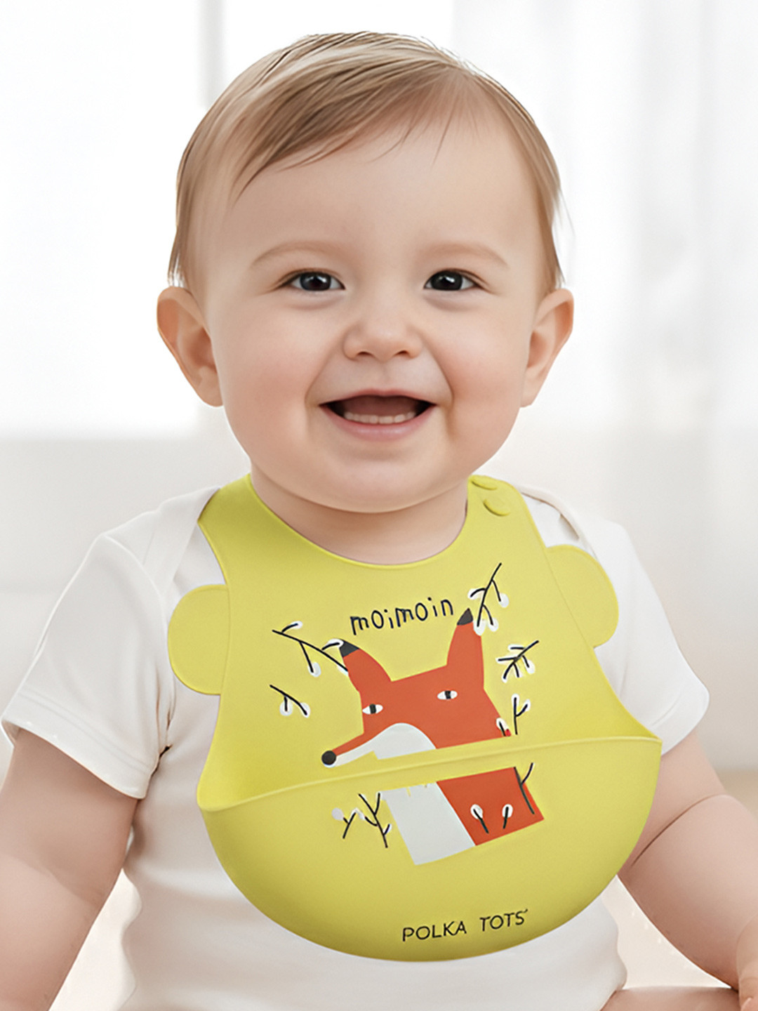 Polka Tots Kids Printed Waterproof Feeding Bibs