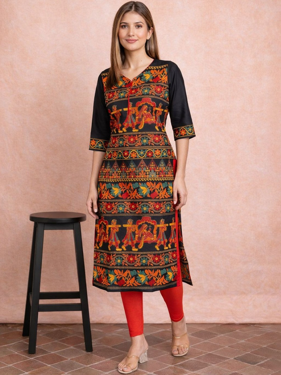 FashionRiti Women Ethnic Motifs Printed Indie Prints Kurta
