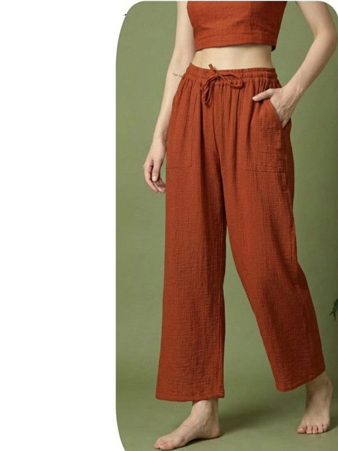 BuaGi Collection Women Flared Textured Track Pants