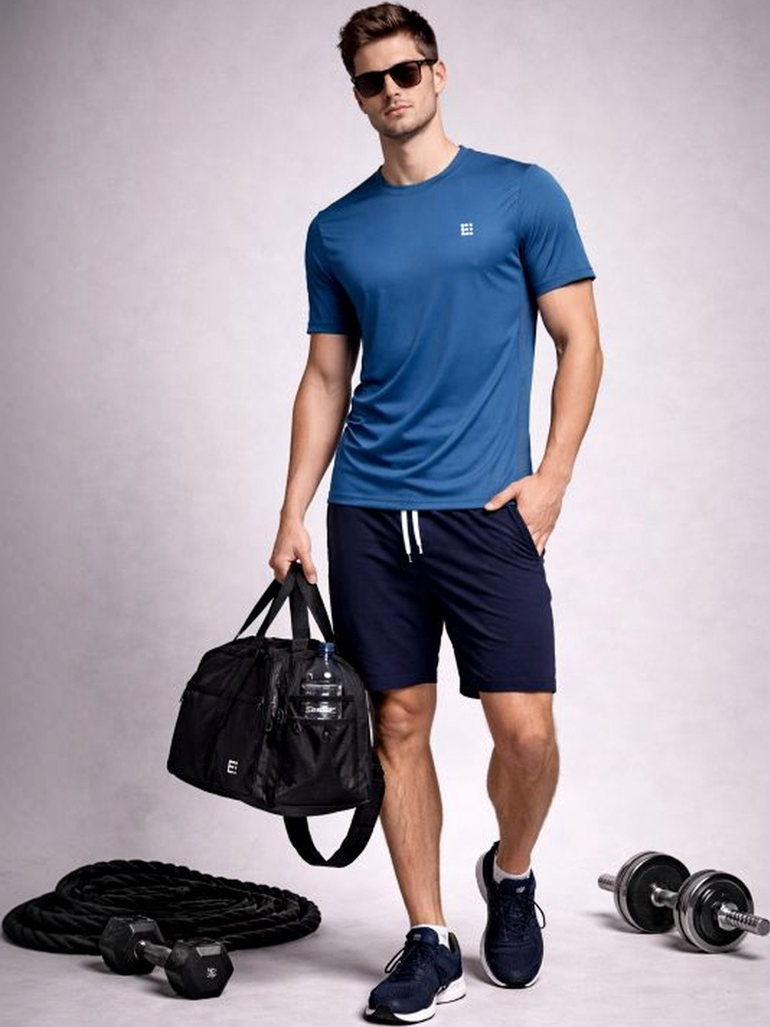ENRIZZ Men Brand Logo Dri-FIT T-shirt