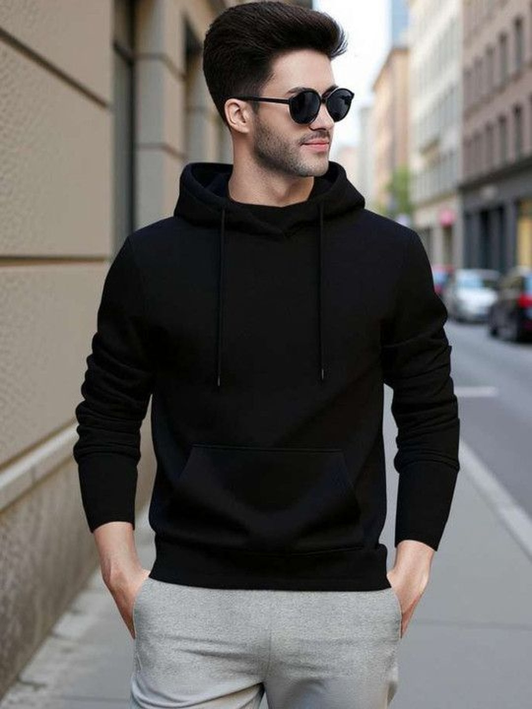 BLIVE Men Hooded Pockets T-shirt