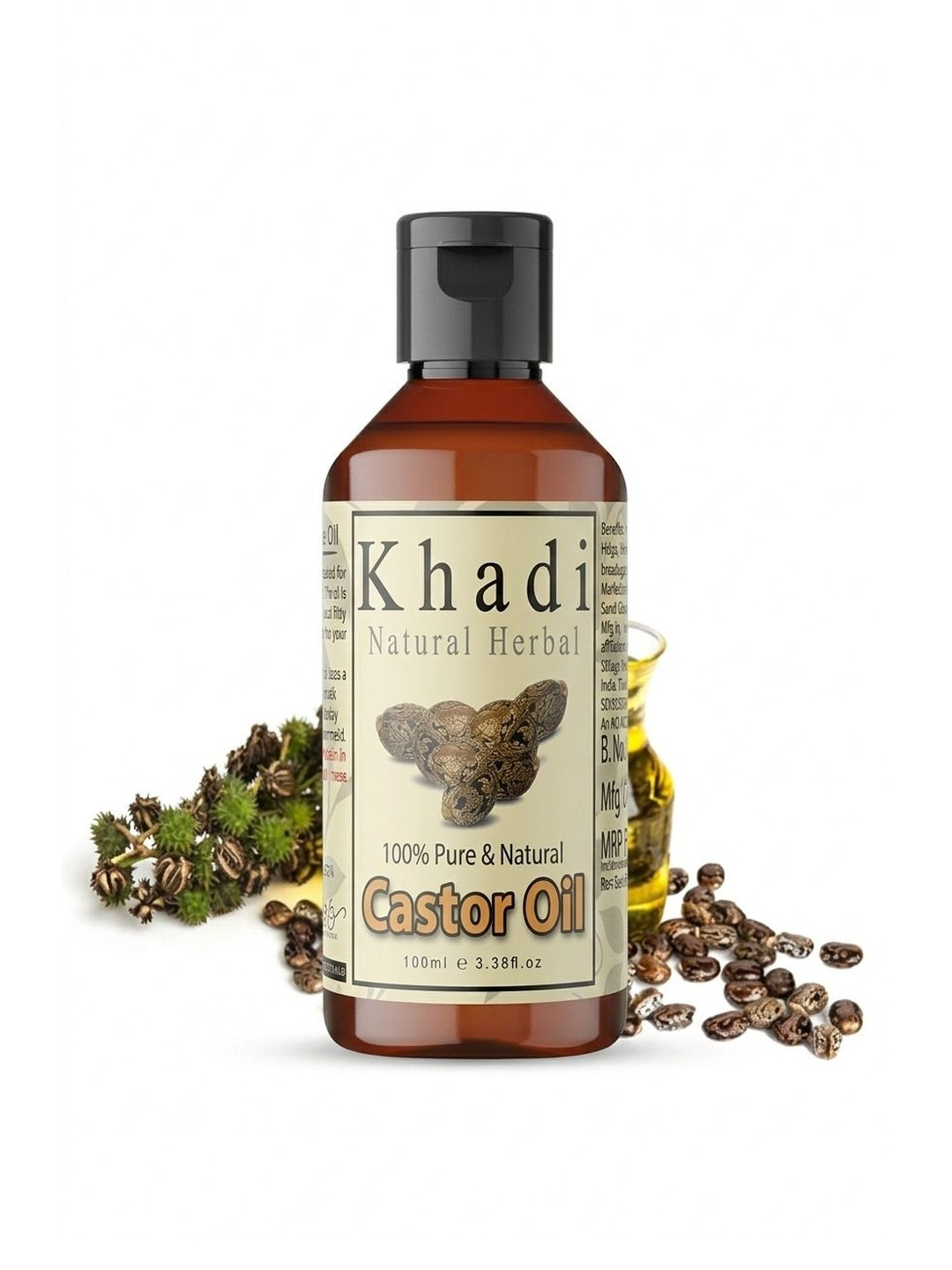 khadi natural herbal 100% Pure & Natural Castor Oil - 100 ml