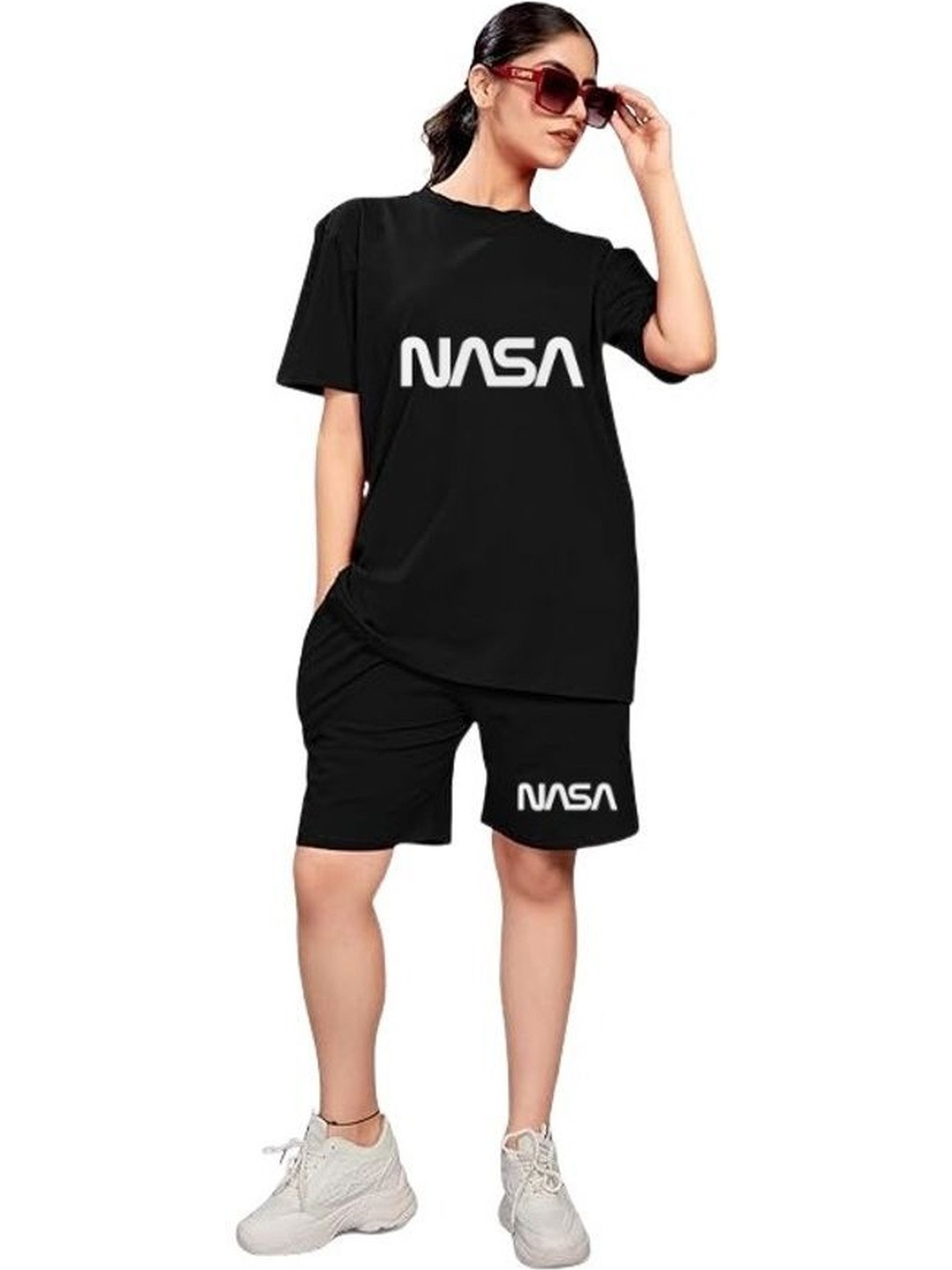 FARICON Women Printed T-shirt with Shorts