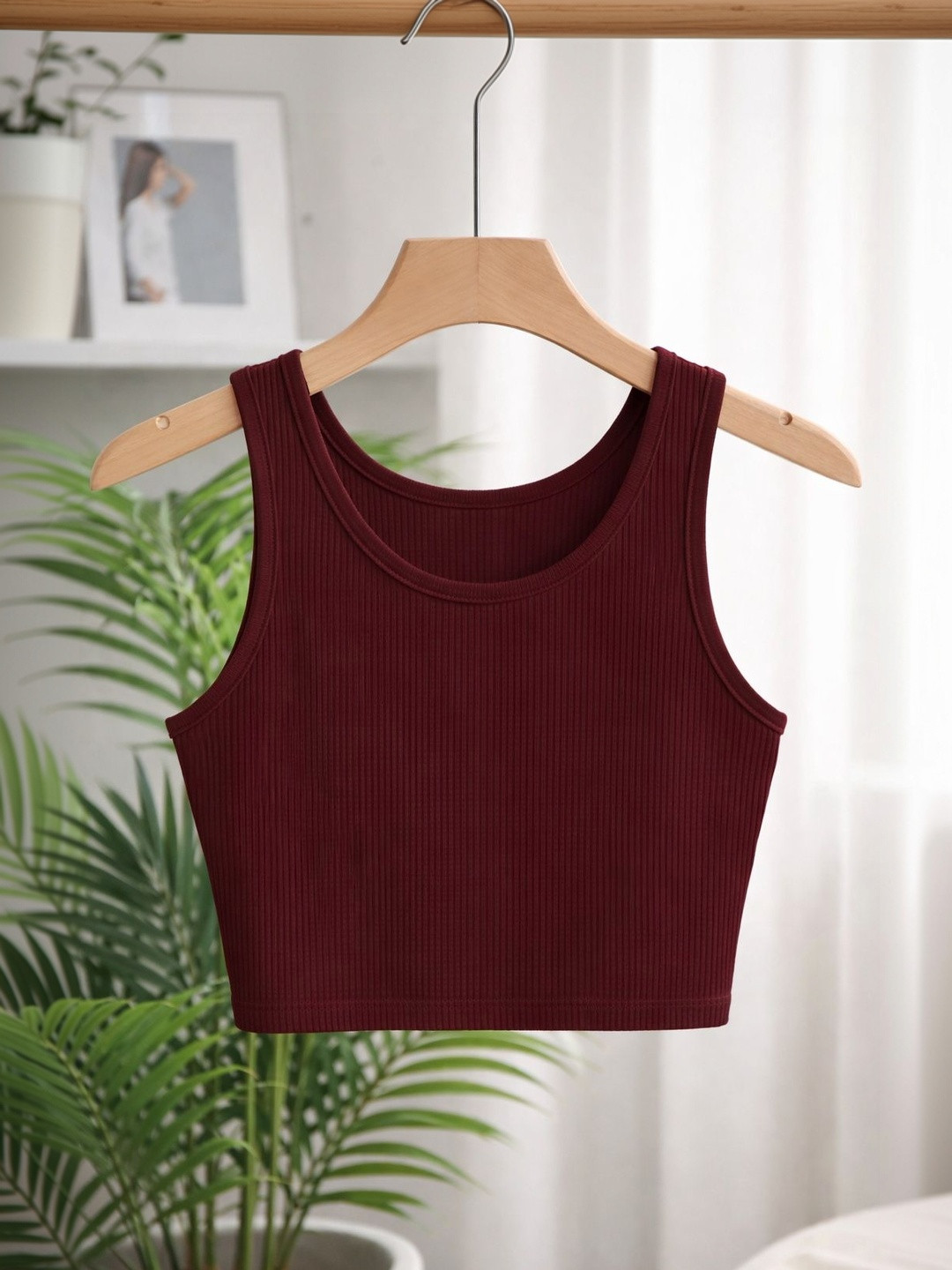GLOWBERRY Cotton Tank Crop Top