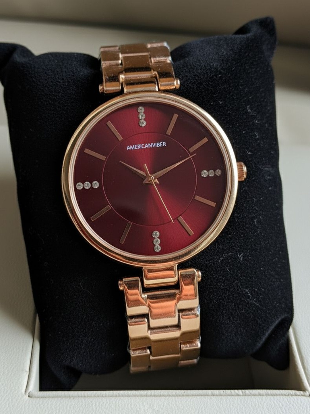 Americanviber Women Dial & Bracelet Style Straps Analogue Multi Function Watch DRW001 REDD