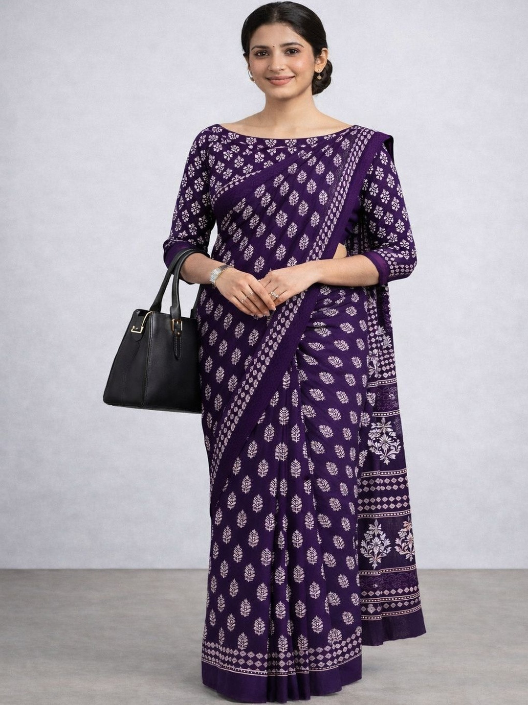 Aruniti Label Ethnic Motifs Pure Cotton Bandhani Saree