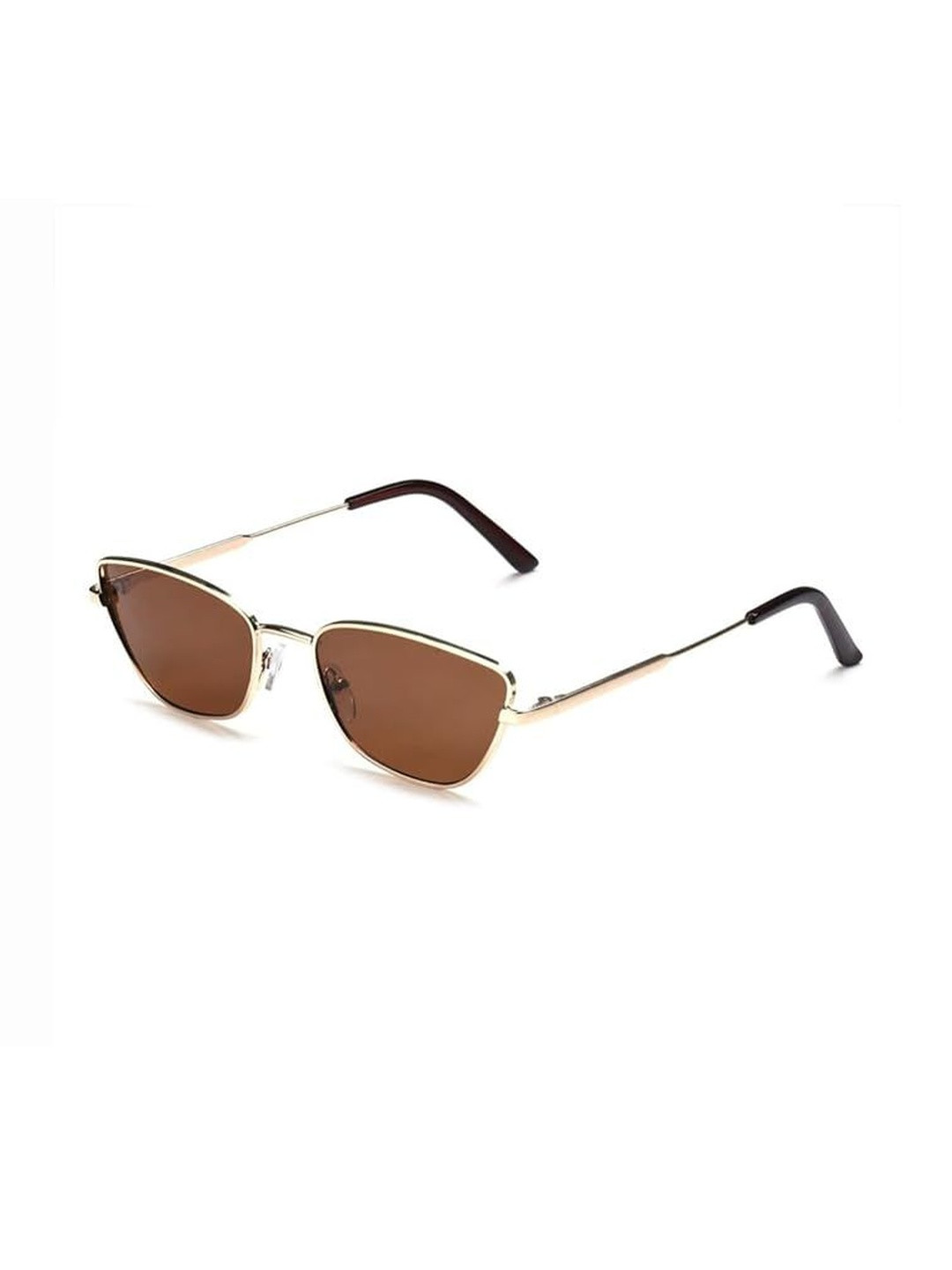 Creature Women Brown Lens & Gold-Toned Cateye Sunglasses with