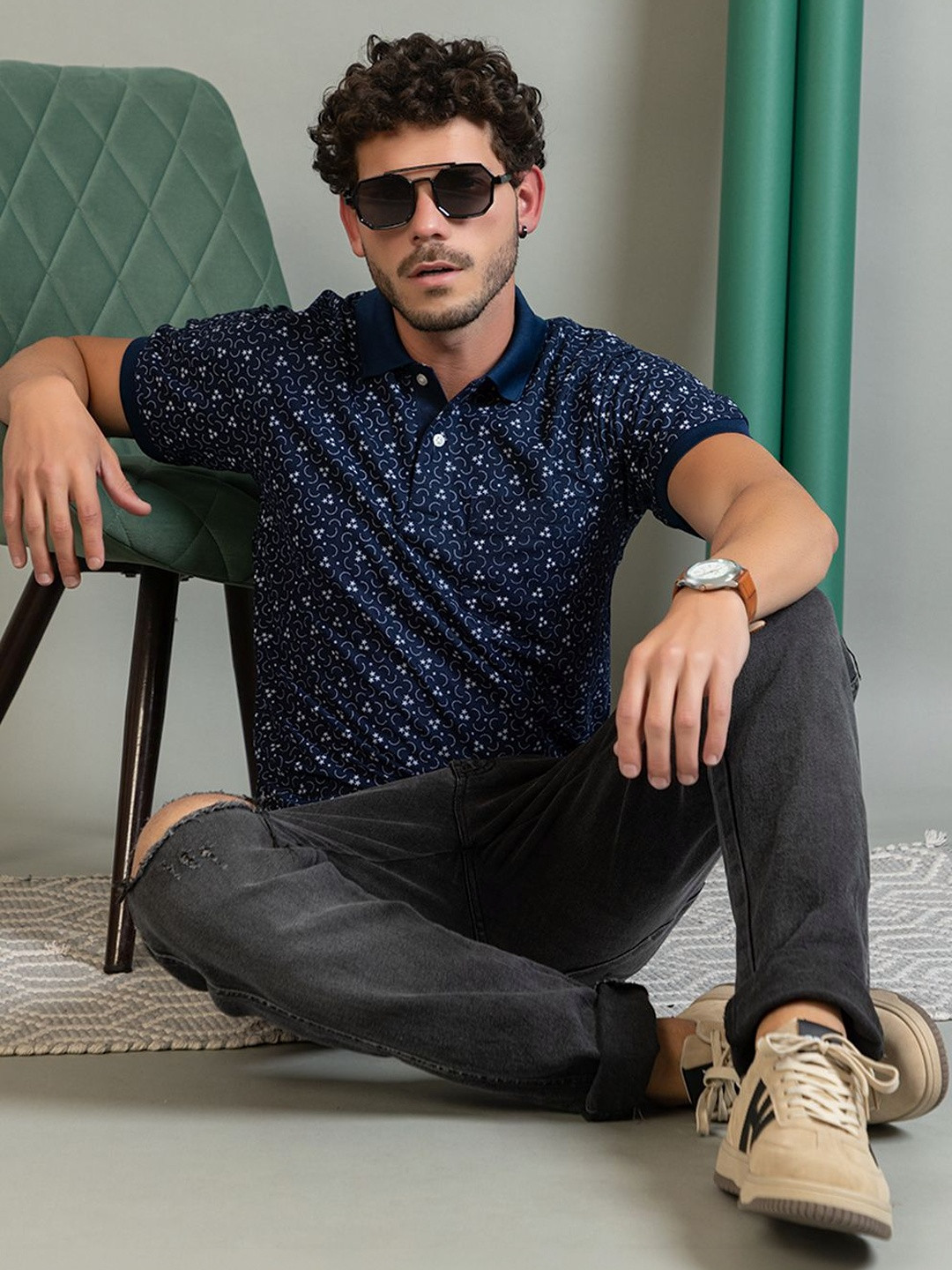 Dadu Dayal Men Printed Polo T Shirt Men Tshirts