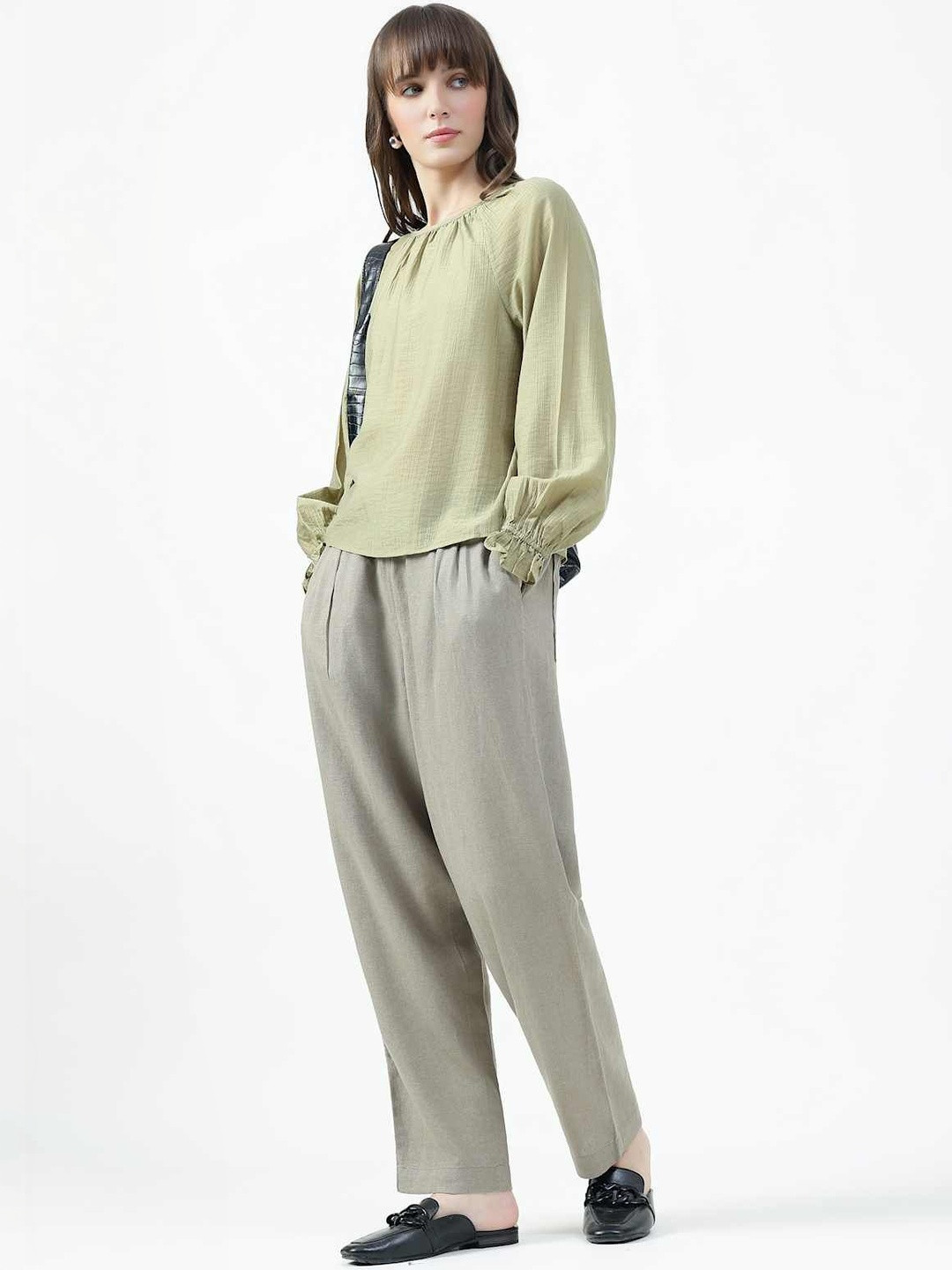 Marks & Spencer Linen Viscose Taper