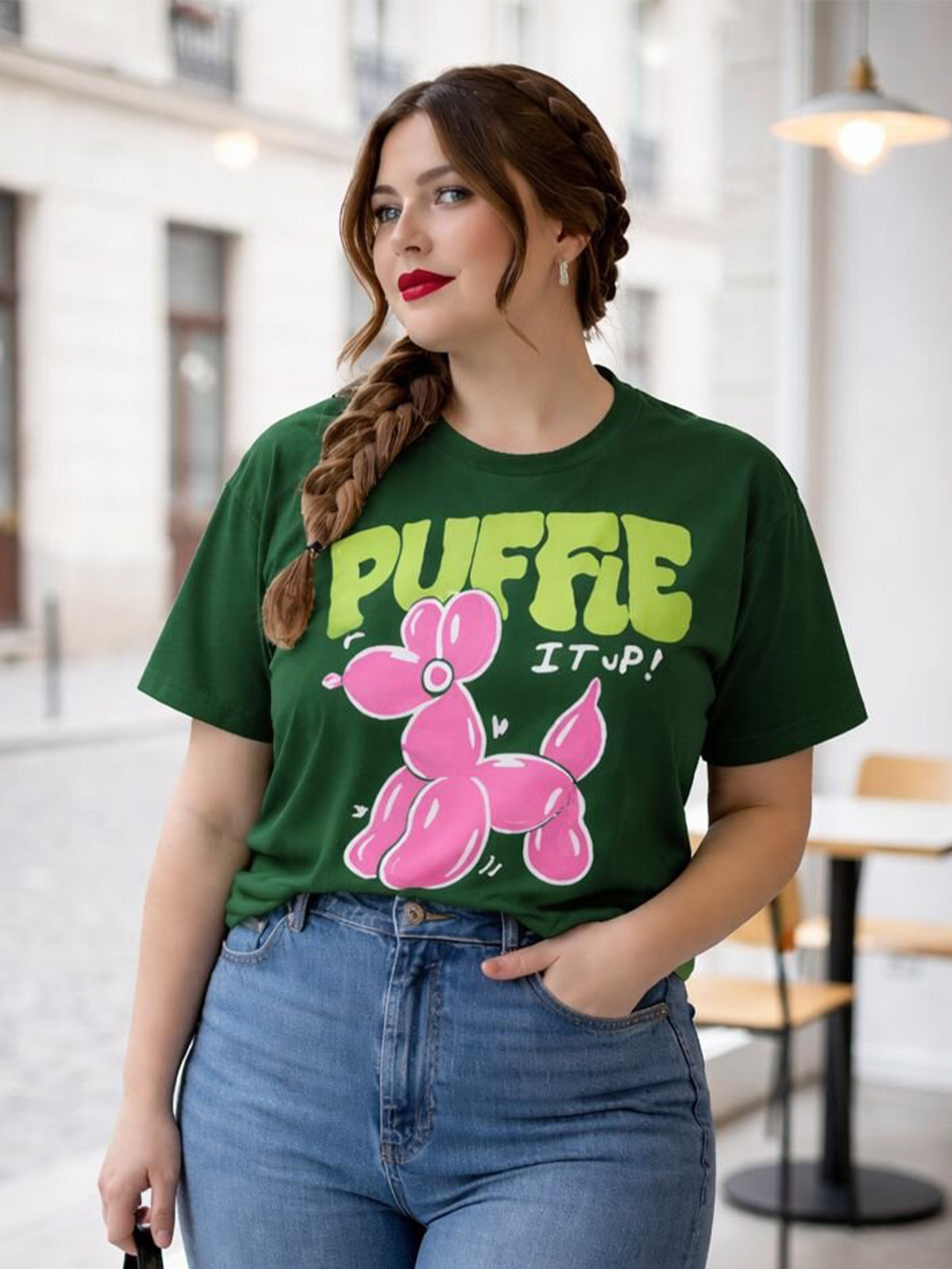BEYOUND SIZE - THE DRY STATE Women Plus Size Printed T-shirt