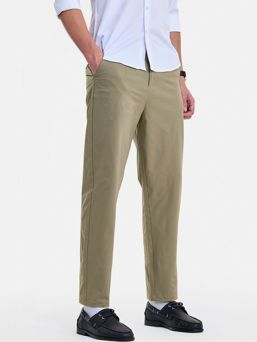 Snitch Brown Mid-Rise Regular Fit Trouser