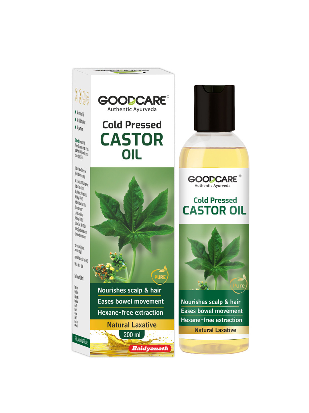 GOODCARE Pure Cold Pressed Natural Castor Oil - 200 ml