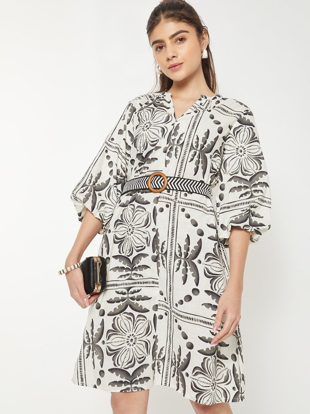 max Bohemian Print Kaftan Dress