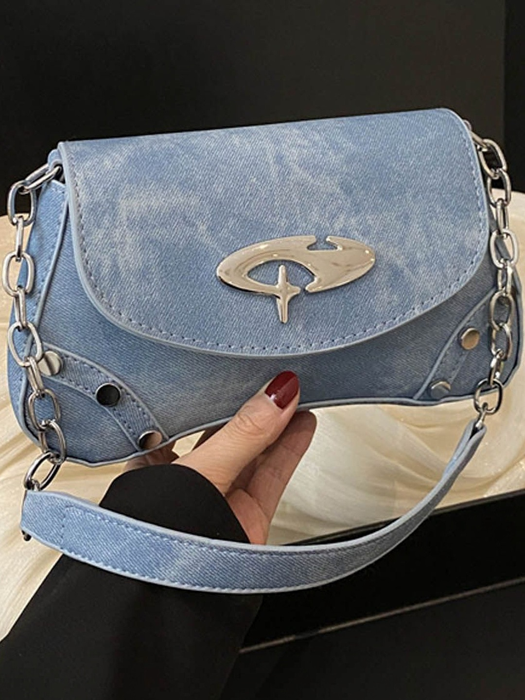 Lara Karen Textured PU Sling Bag