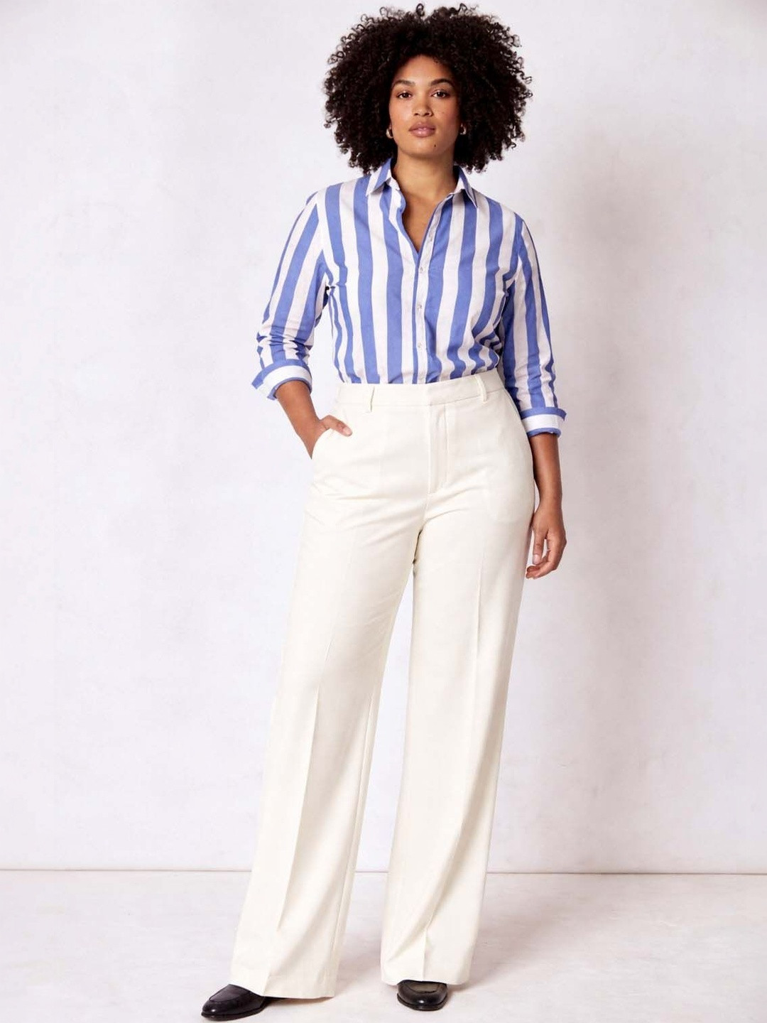 CURVE BY KOTTY Versatile Straight Style Wide Leg Pant