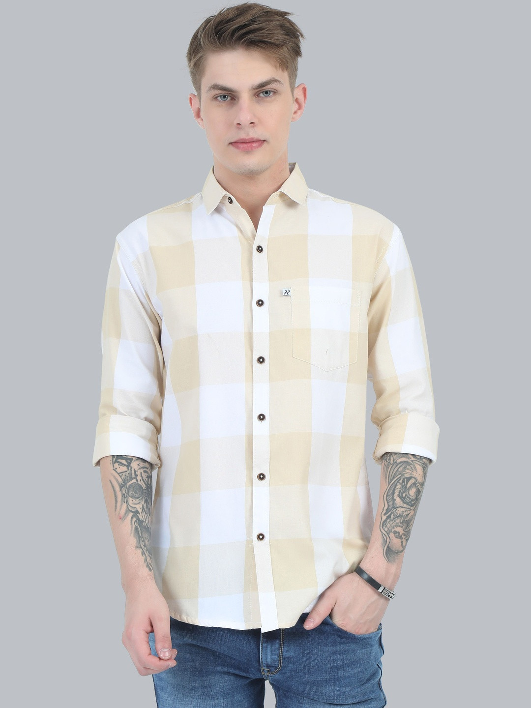 ALLWIN PAUL Casual Checks Men Shirts