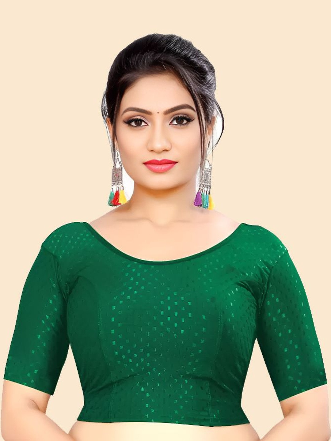 SHREEJI DESIGNER Woven Design Saree Blouse