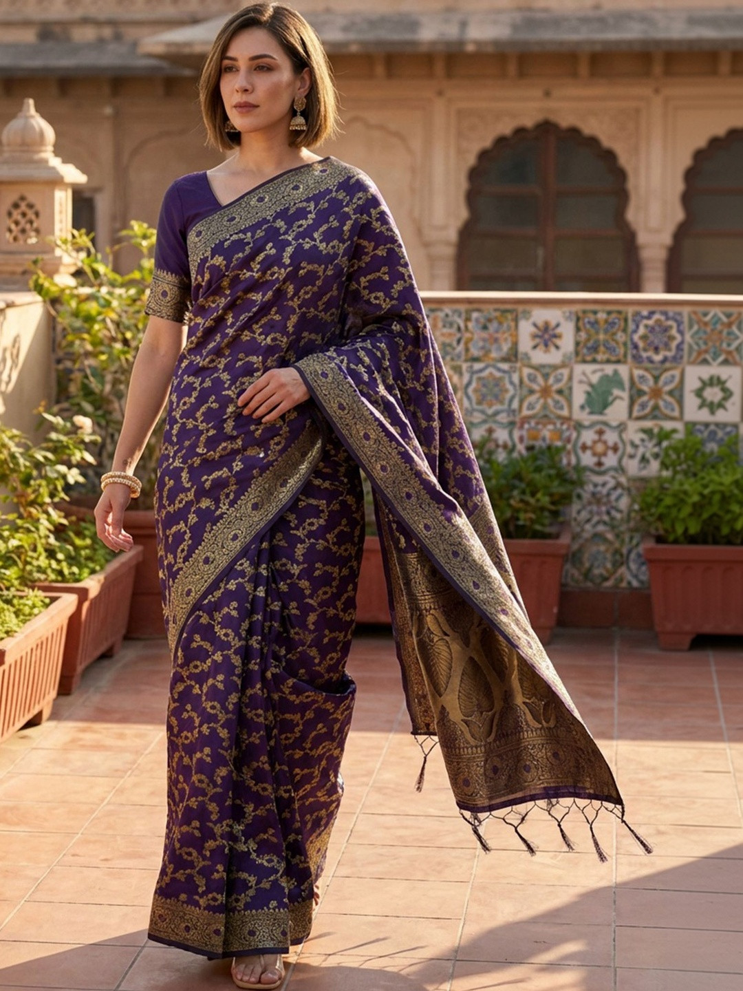 KALINI Woven Design Banarasi Weaving Sarees