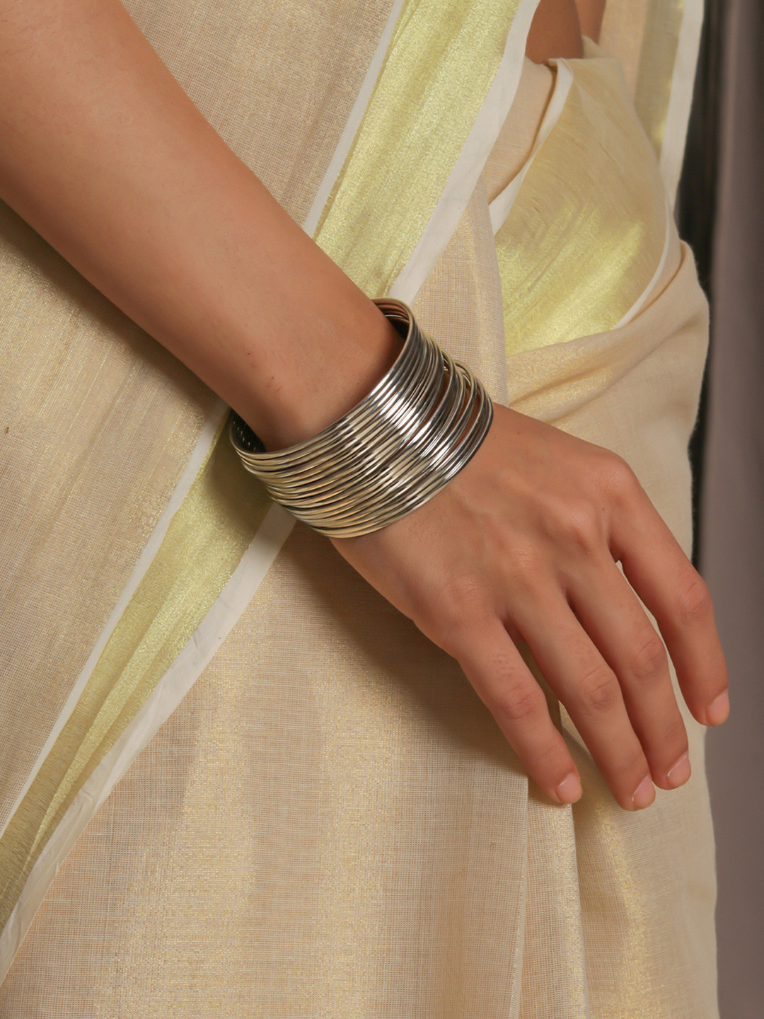 ToniQ Set of 18 Silver-Plated Bangles