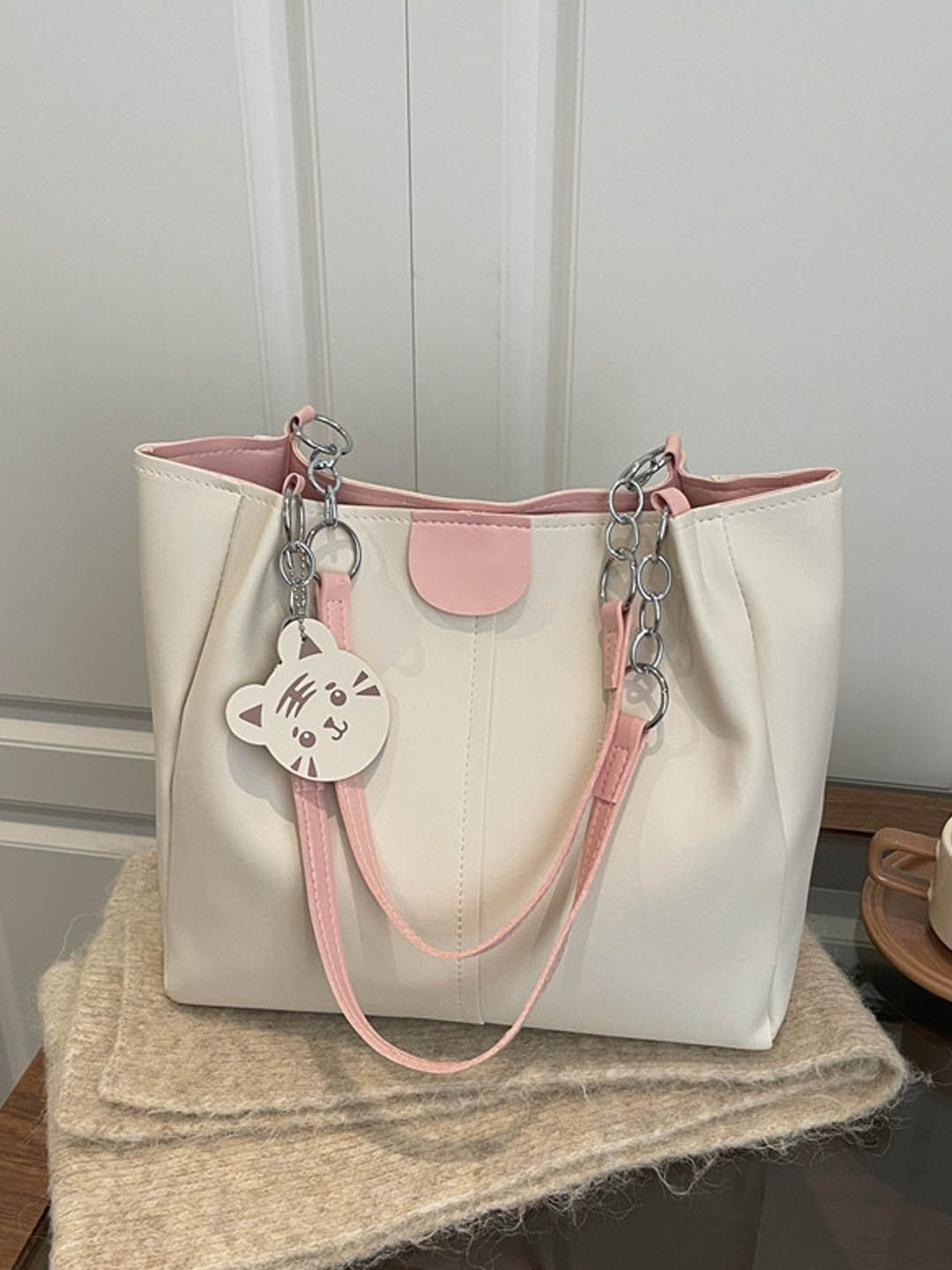 Lara Karen PU Structured Tote Bag