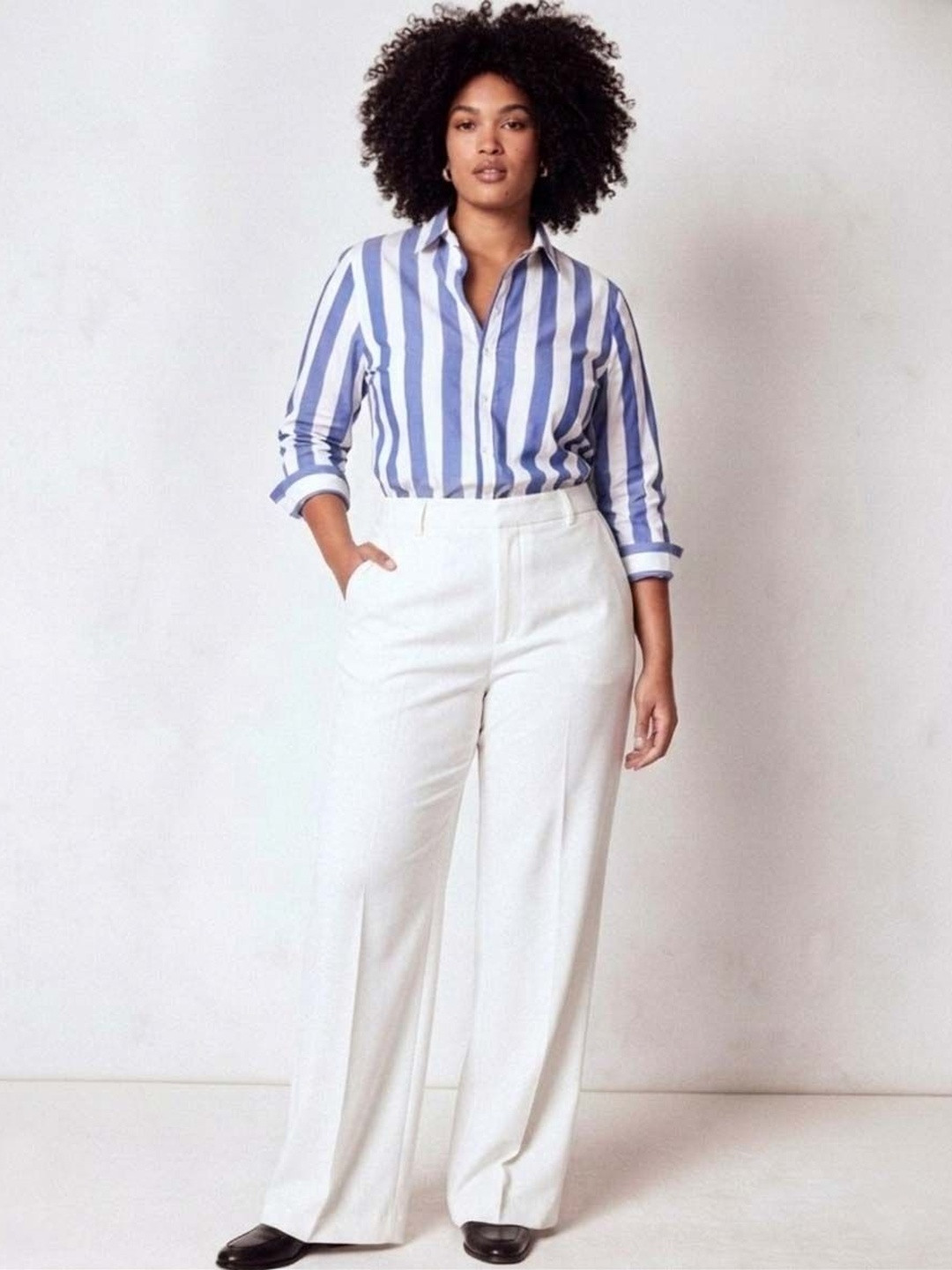 Elegant High-Rise Wide Leg Formal Trousers