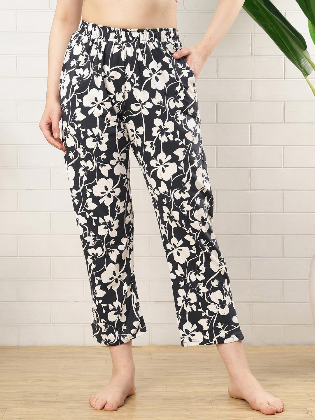 ETC Women Printed Cotton Lounge Pants
