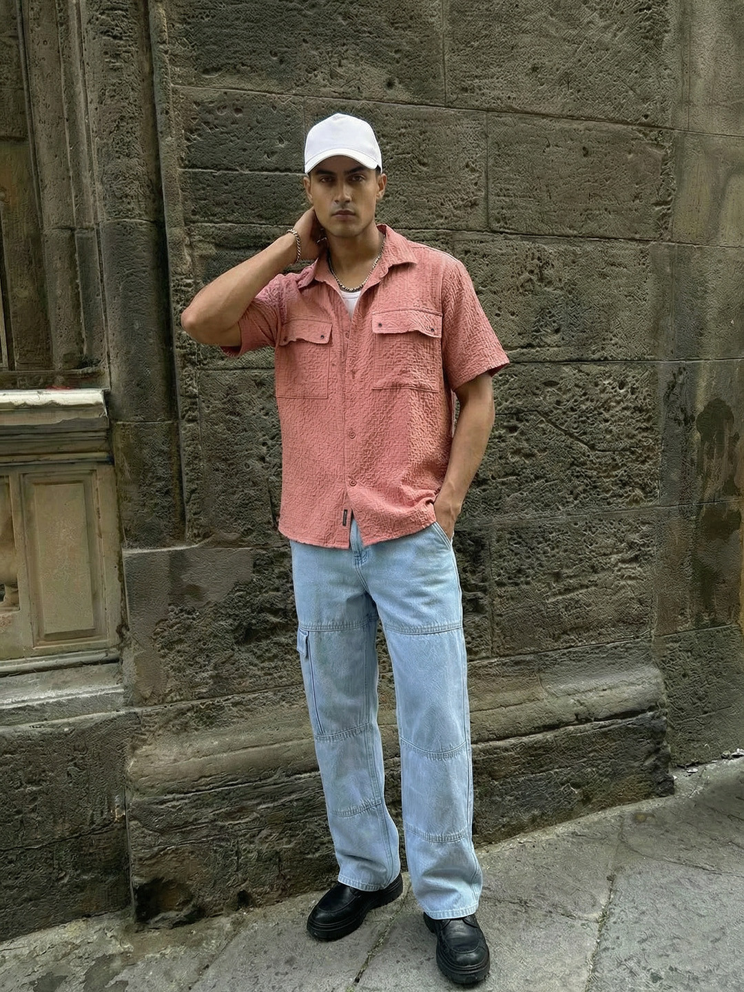 The Roadster Life Co. Self Striped Relaxed Fit Casual Shirt