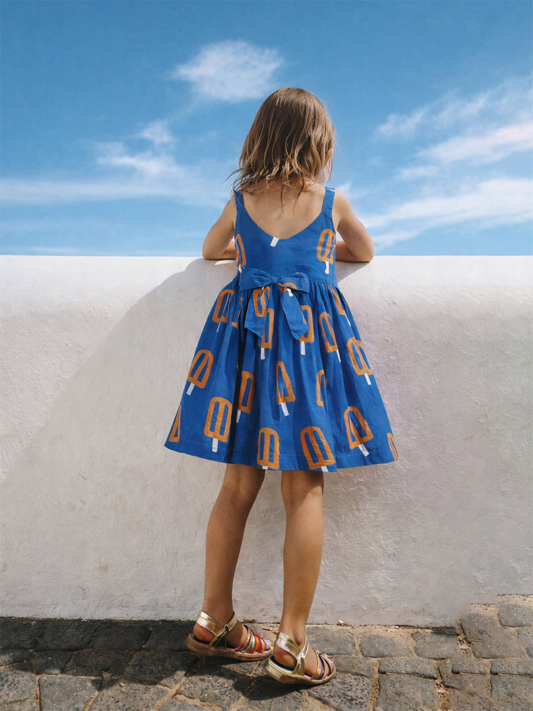 Somersault Print Fit & Flare Dress