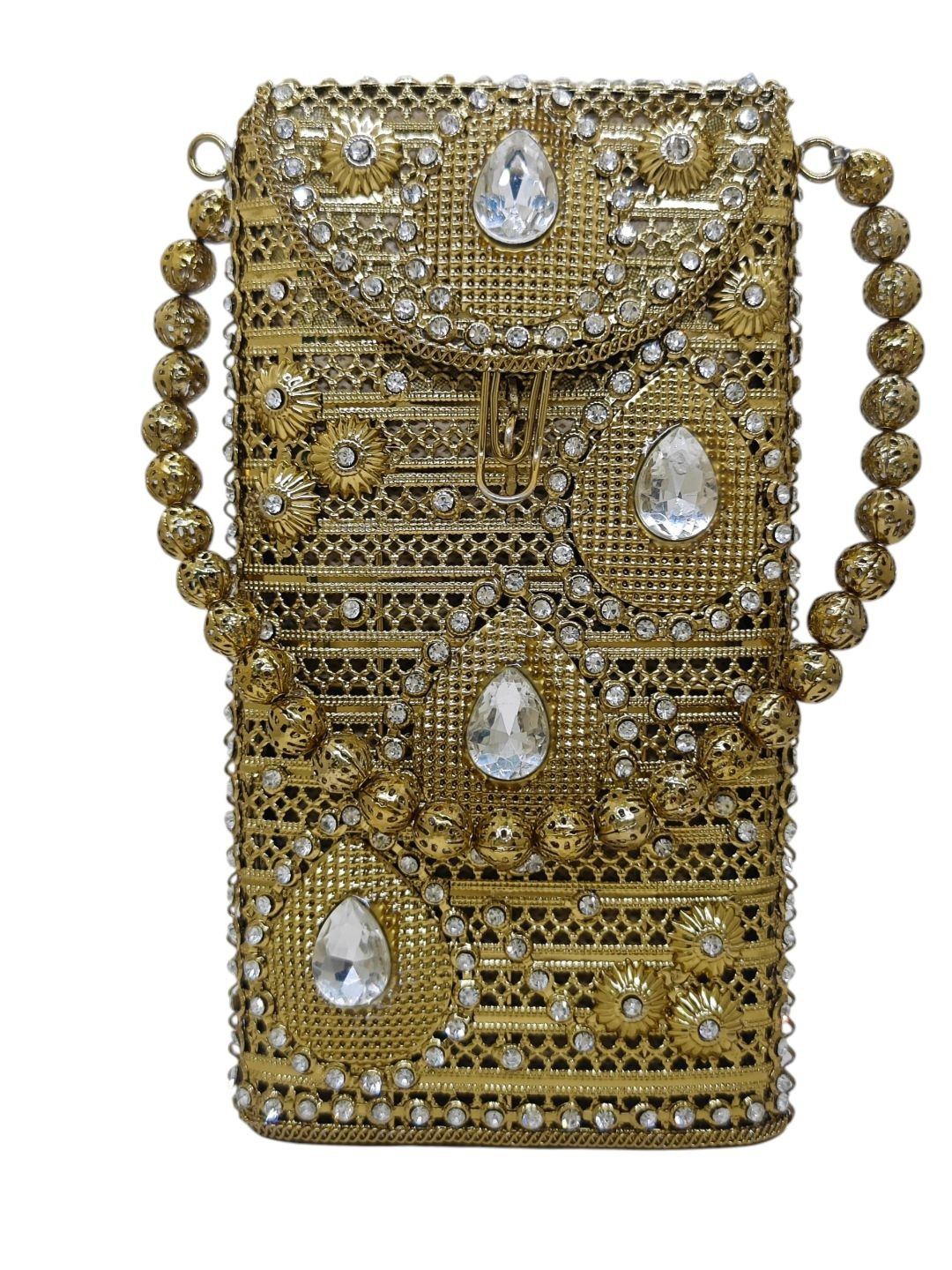 GAURJIA Embellished Structured Handheld Bag
