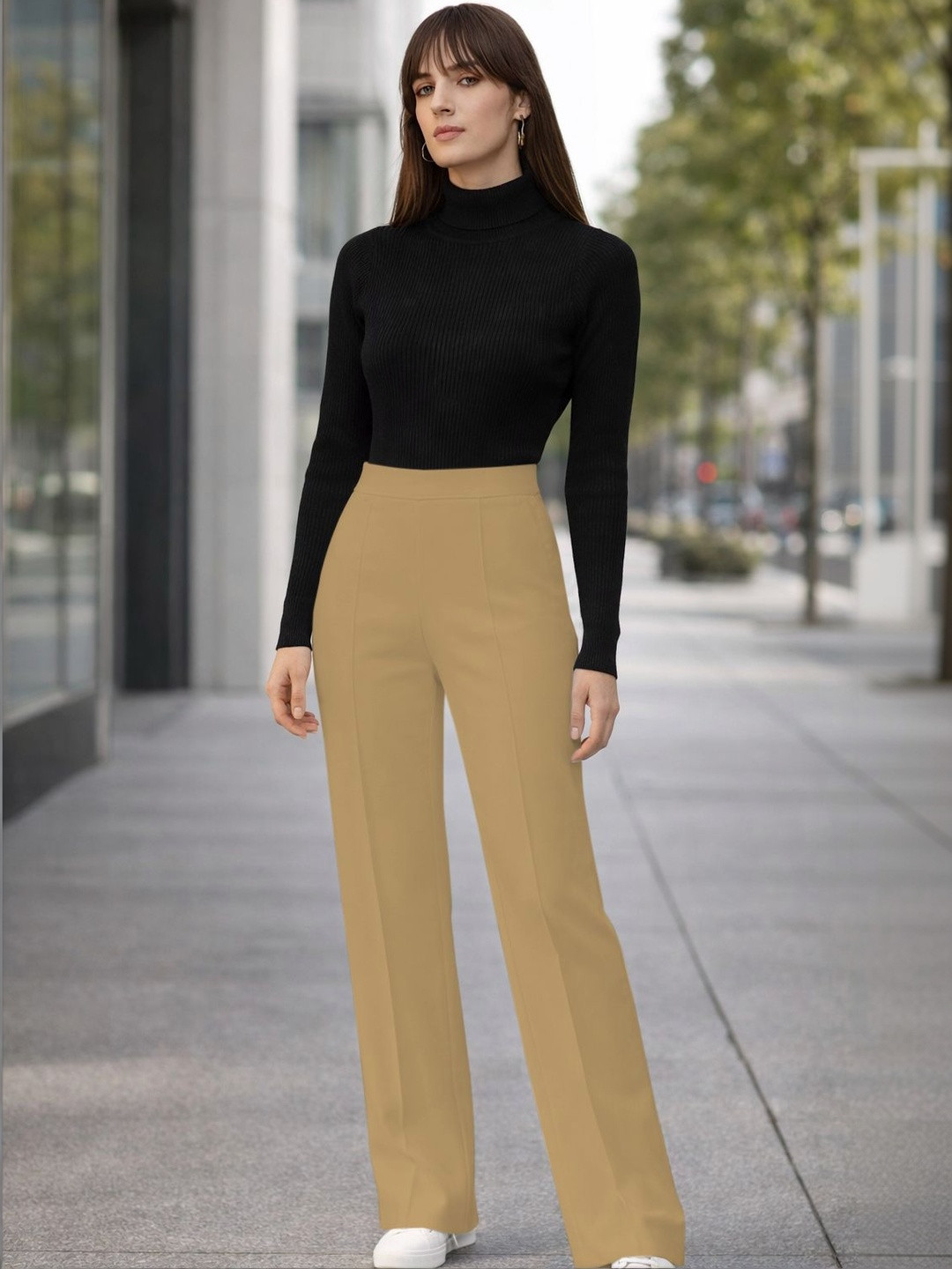 R.Code by The Roadster Life Co. Women Relaxed Easy Wash Trousers