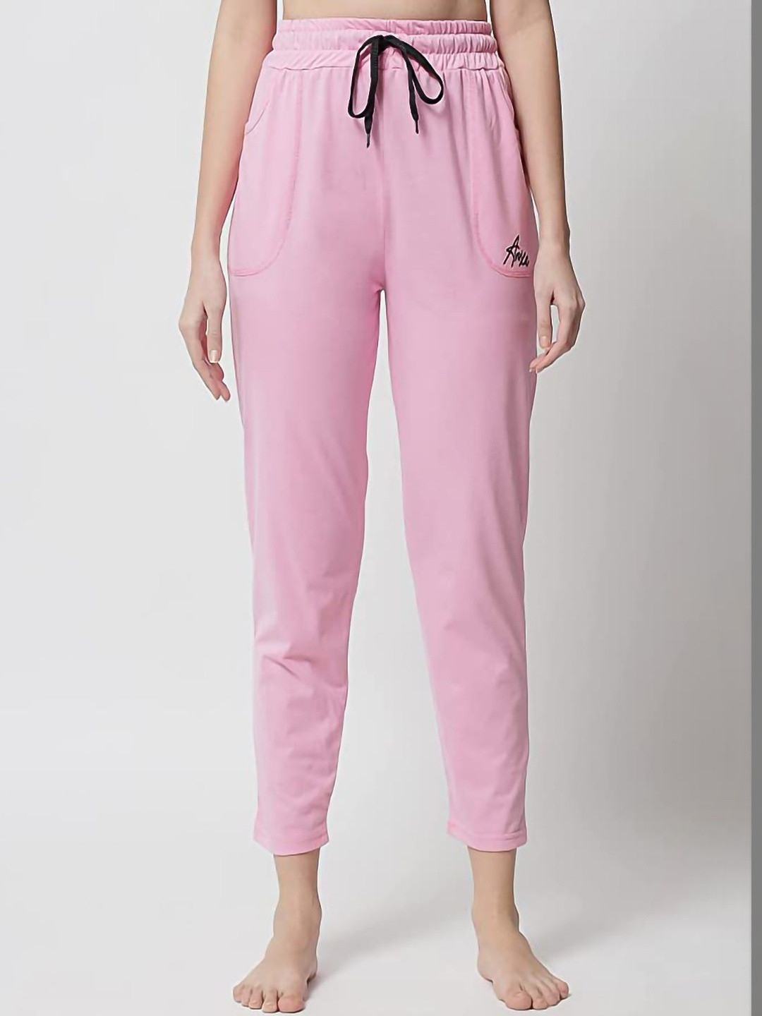 Anixa Women Relaxed Fit Brand Logo Joggers