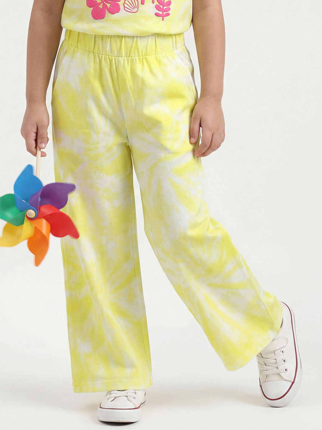United Colors of Benetton Girls Tie and Dye Printed Trousers
