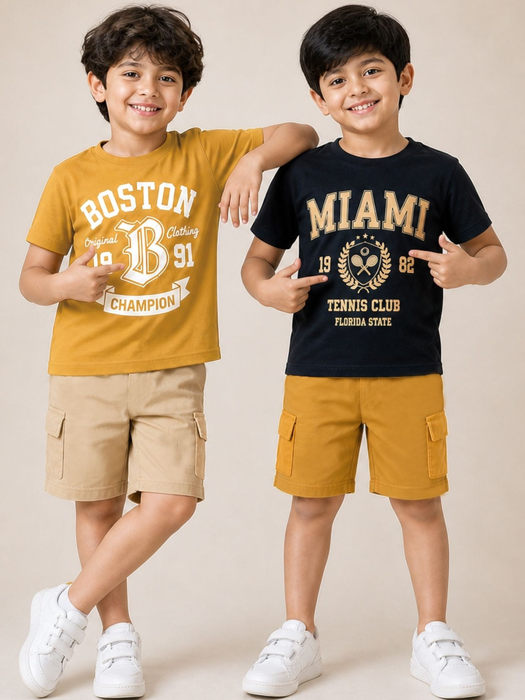 YK Boys Printed T-shirt with Shorts