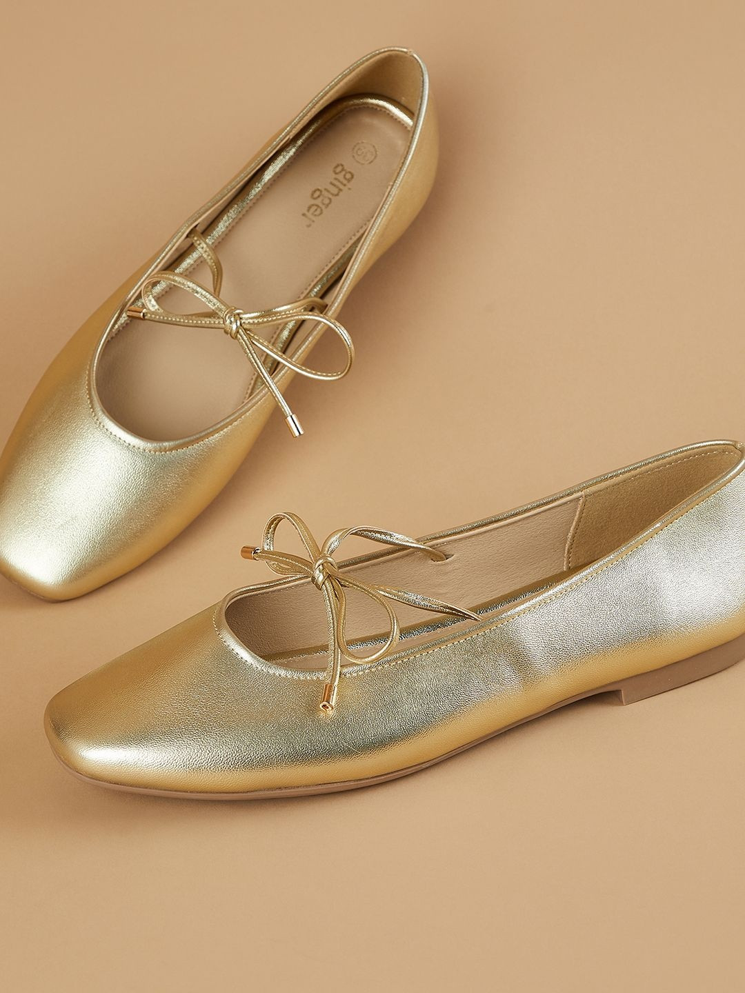 Ginger by Lifestyle Square Toe Slip-On Ballerinas