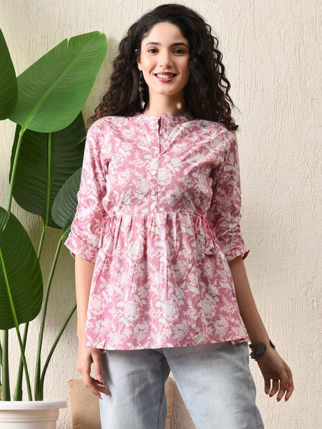 Ashvy Floral Printed Pure Cotton Kurti