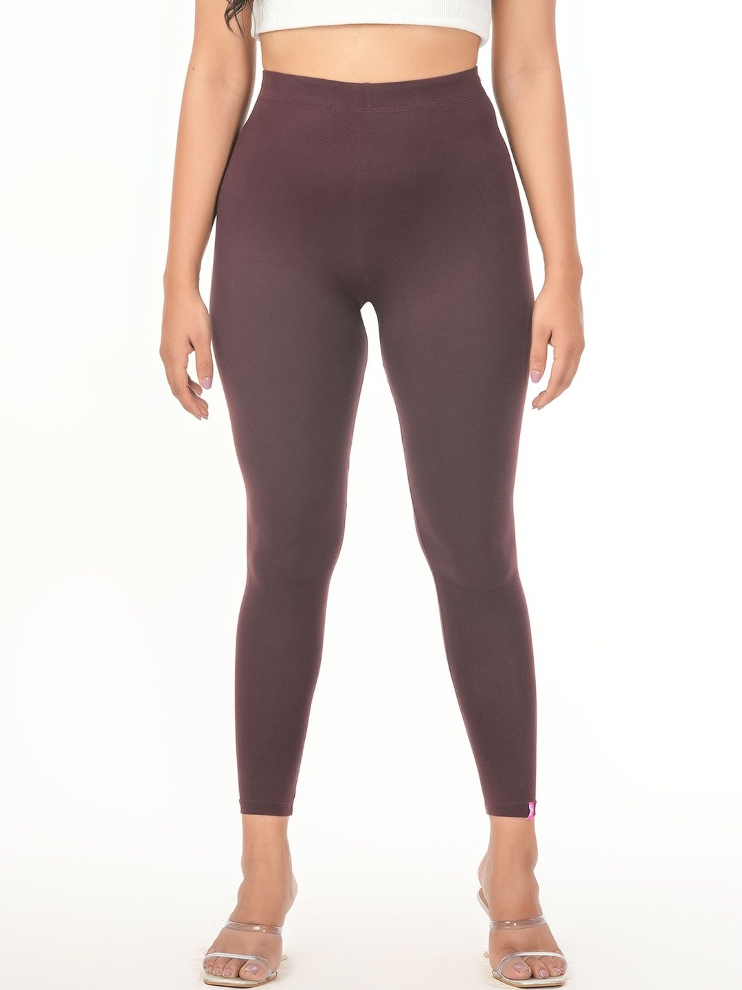 Loveit Women Cotton Blend Solid Ankle Length Leggings