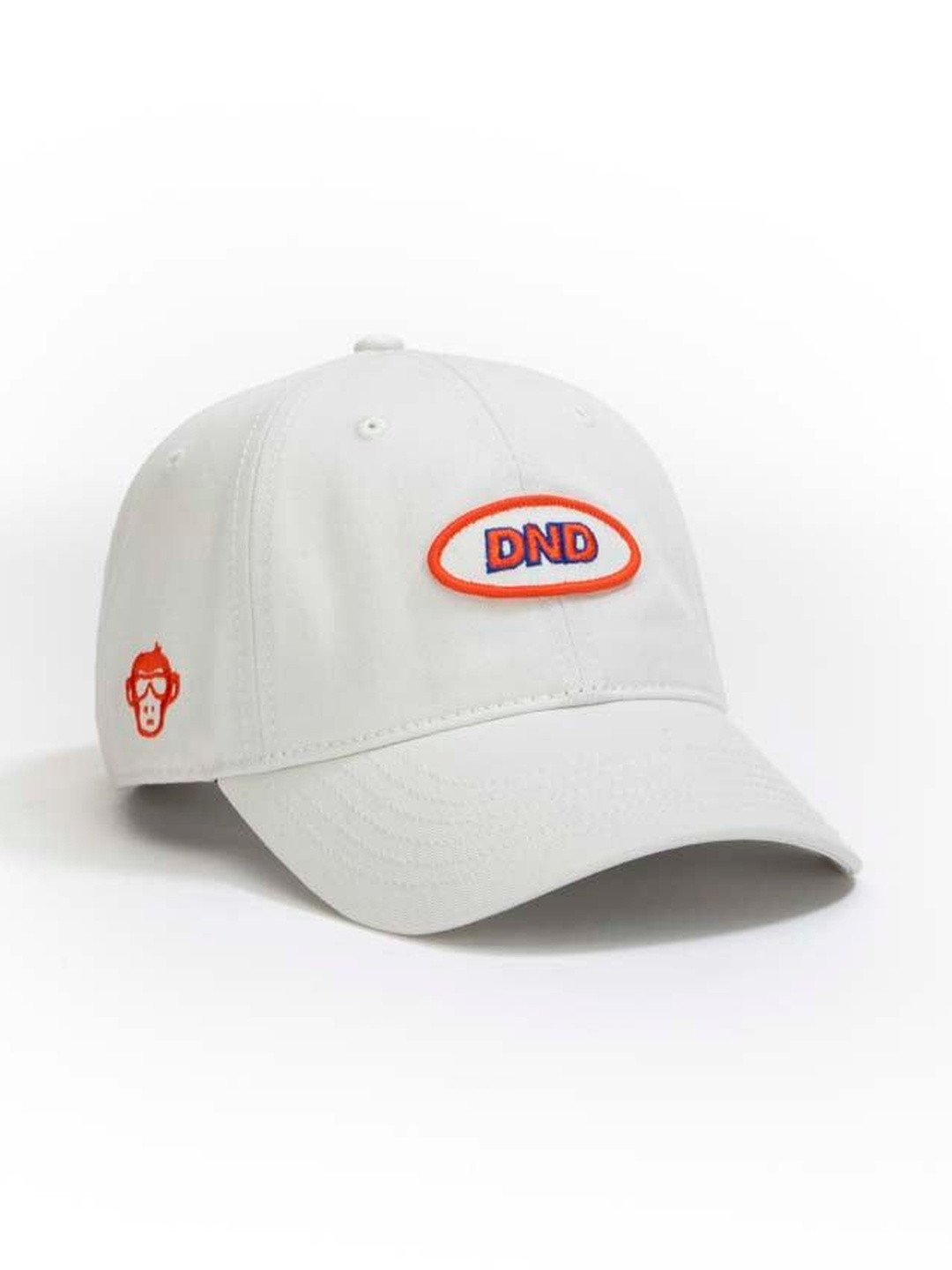 Urban Monkey Unisex White Embroidered Baseball Cotton Cap
