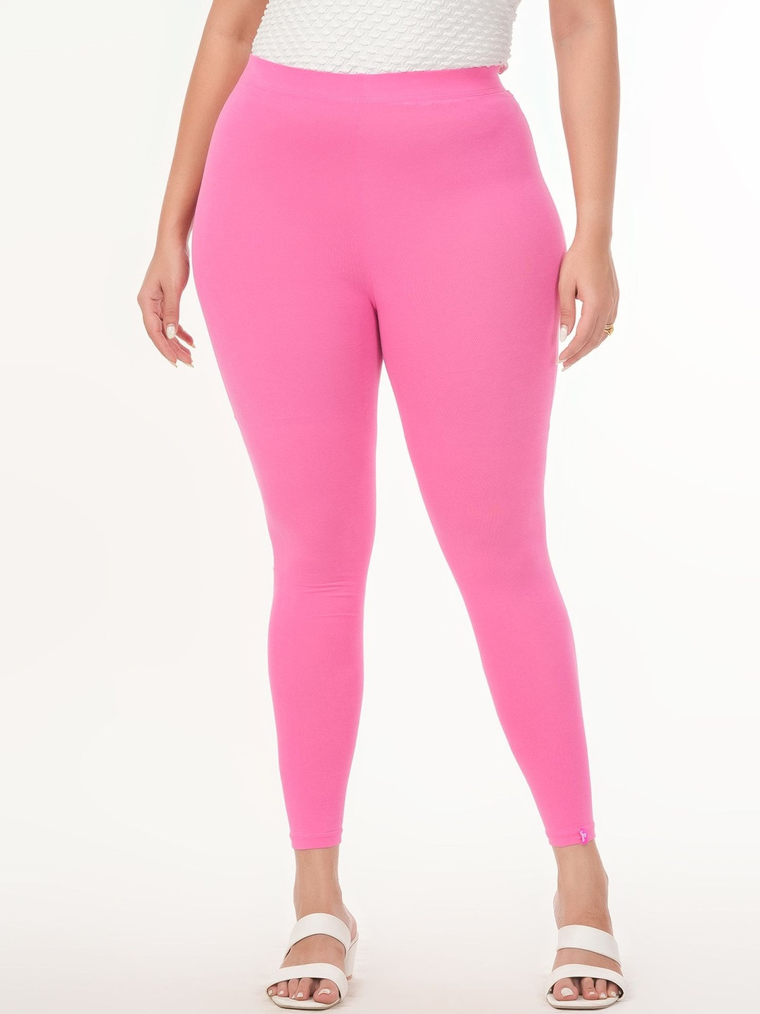 Loveit Women Cotton Blend Solid Ankle Length Leggings