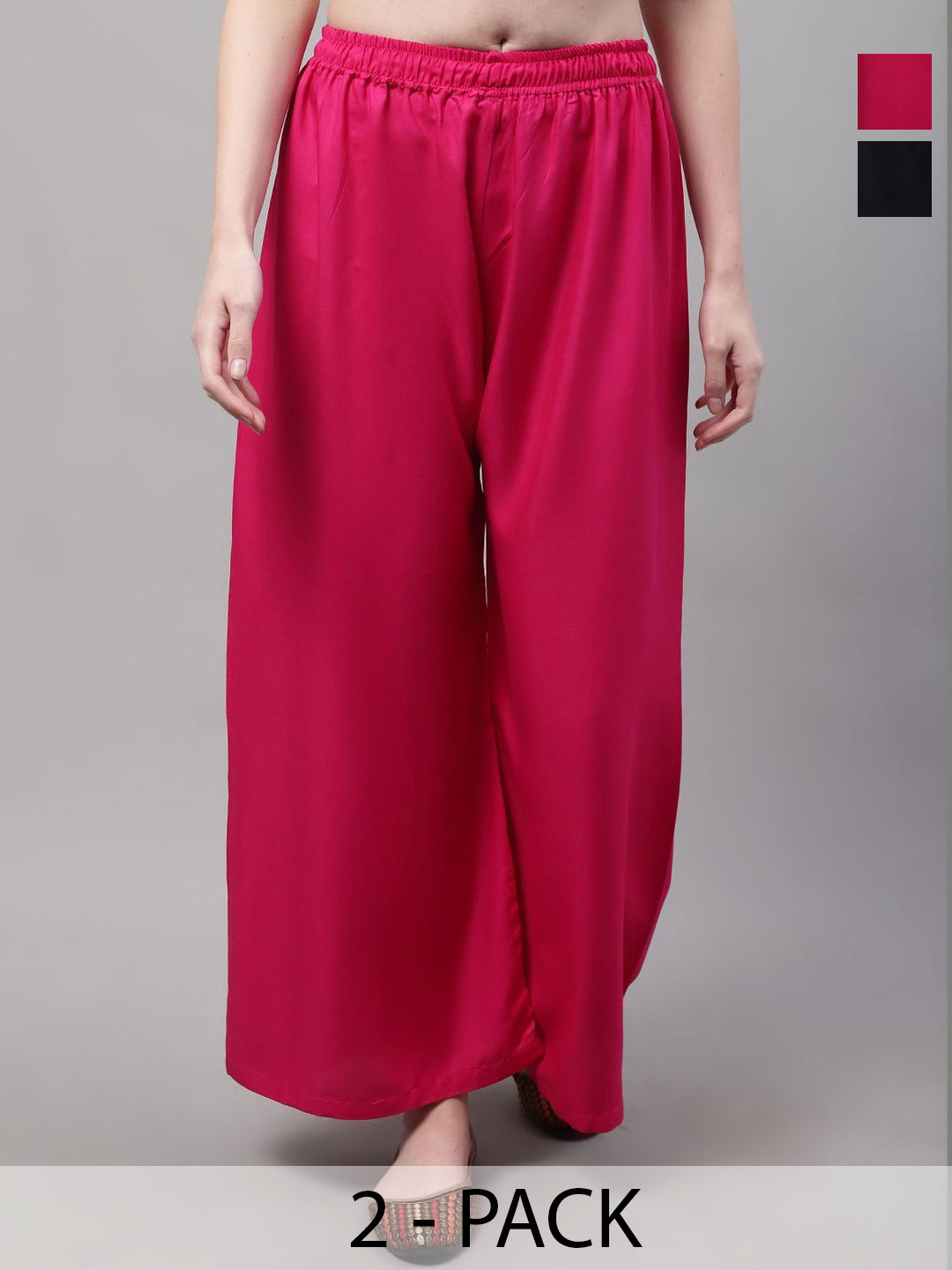 KALINI Women 2 Flared Ethnic Palazzos