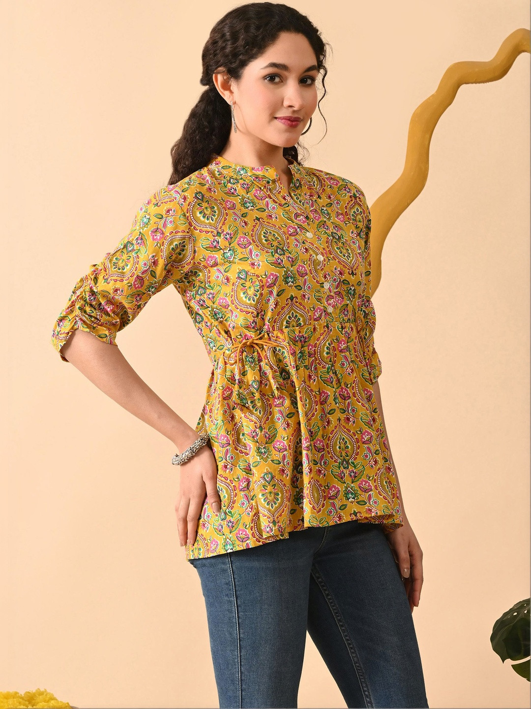 Ashvy Ethnic Motifs Printed Pure Cotton Kurti