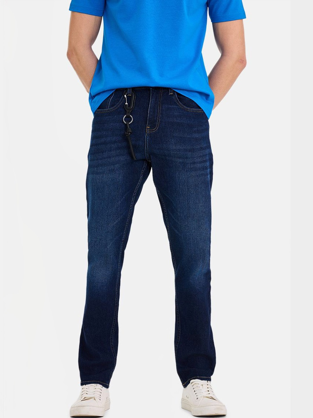 Snitch Indigo Mid-Rise Slim Fit Jeans