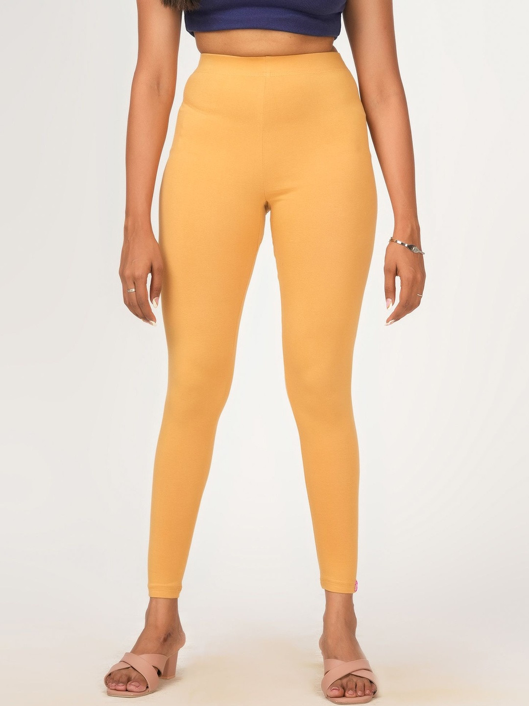 Loveit Women Cotton Blend Solid Ankle Length Leggings