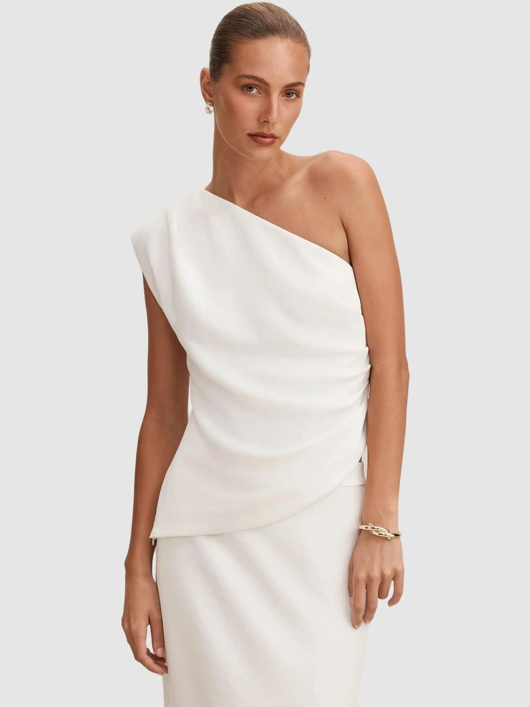 Forever New Adriana Asymmetrical Tuck Top