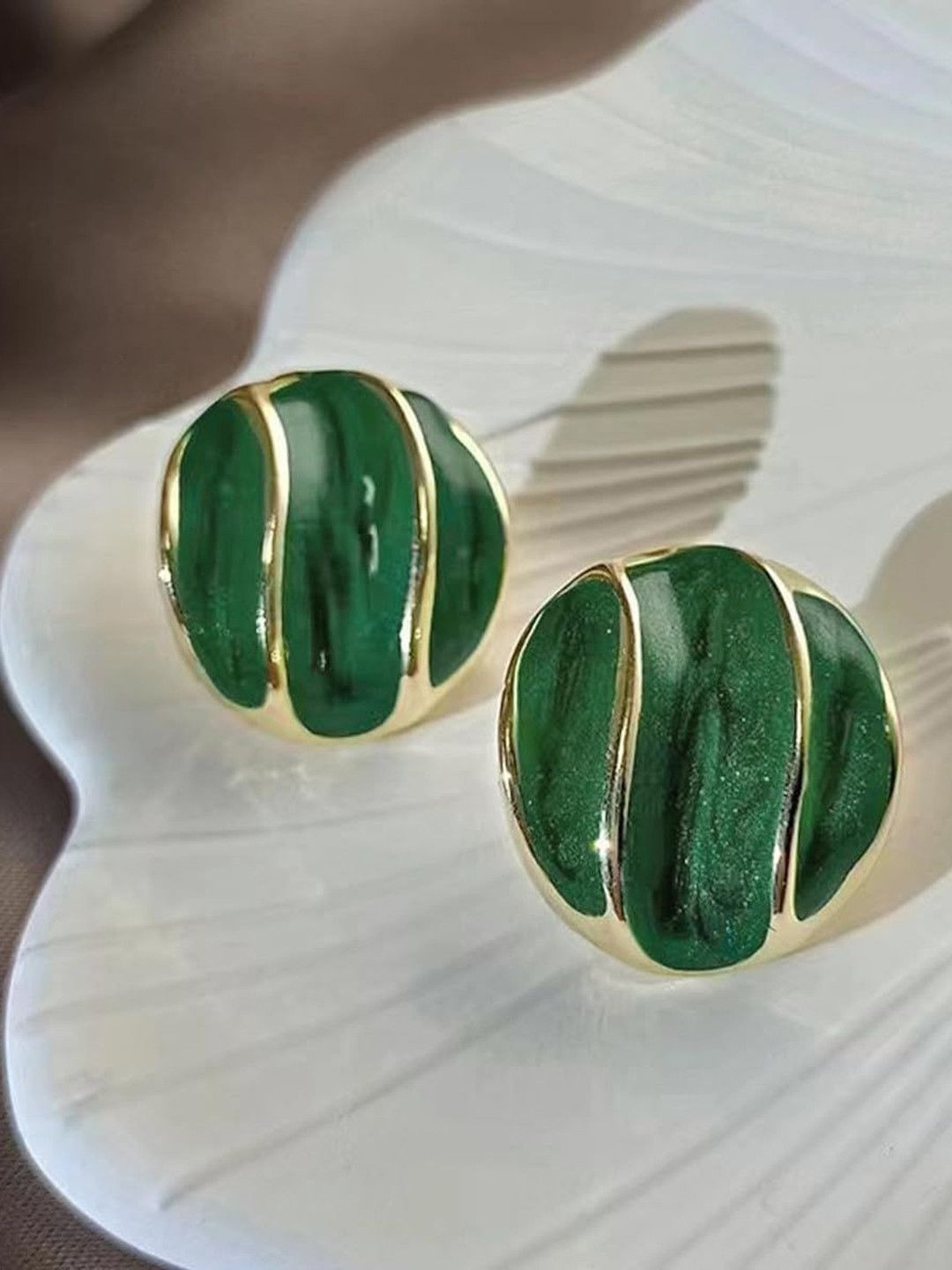 Palli Creation Oval Studs Earrings