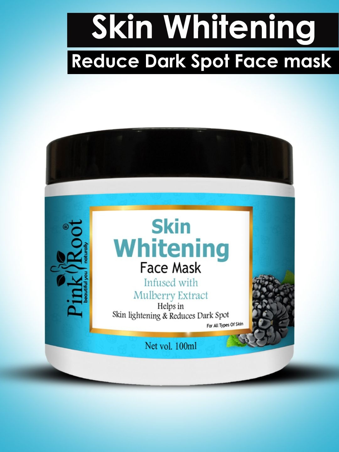 Pink Root Skin Whitening & Glowing Mask With Niacinamide & Orange Extract - 100ml