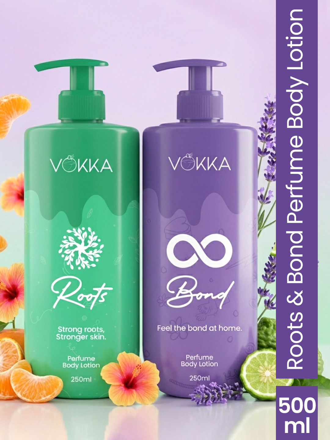 VOKKA Set Of 2 Roots & Bond Perfume Body Lotion - 250 ml Each