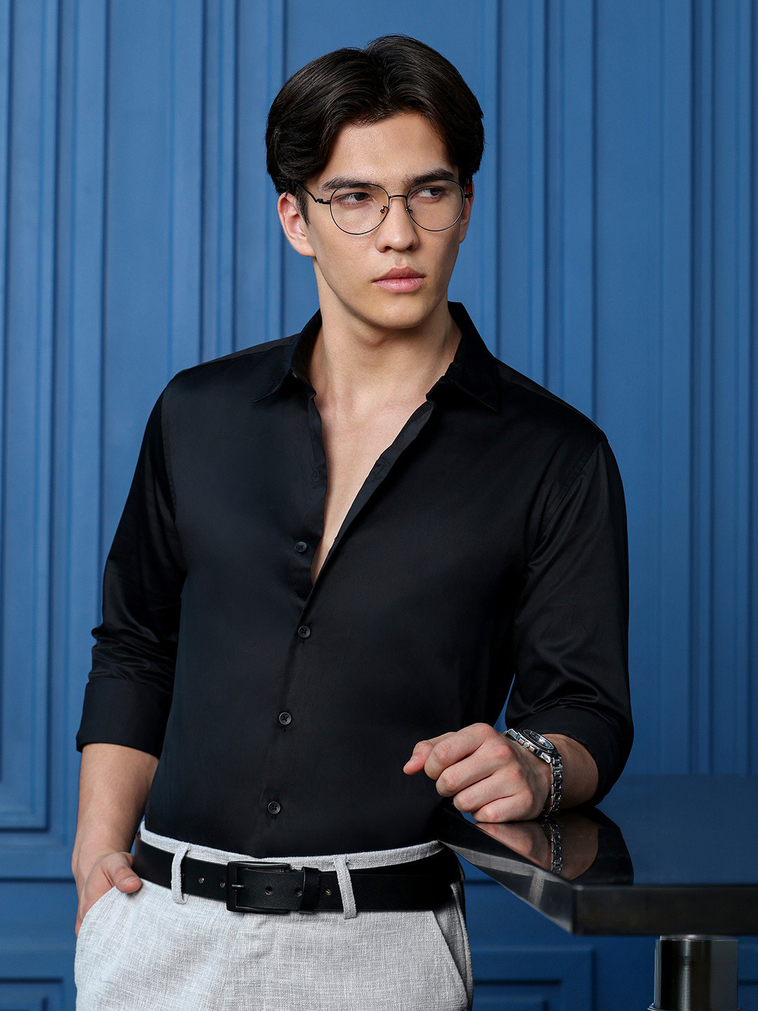 CAHOOT Men Classic Slim Fit Casual Shirt